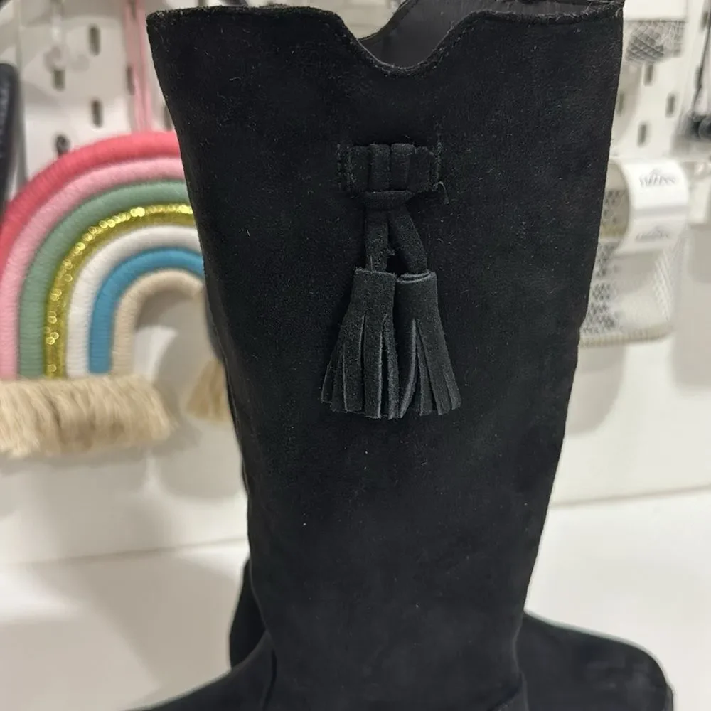 Cat & Jack Black Knee-High Boots NWOT
